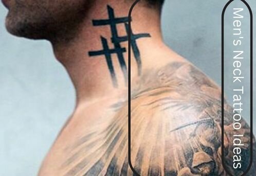 men neck tattoo