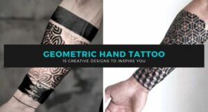 Geometric hand tattoo